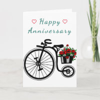 Happy Anniversary Card Romantische Blume Liebe Bik
