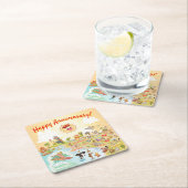 Happy Anniversary Cartoon California Untersetzer (Vor Ort)