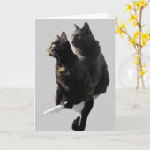 Happy Anniversary Cat Couple Karte (Gelbe Blume)