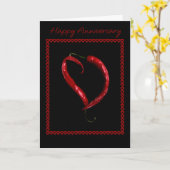 Happy Anniversary Chili Pepper Heart Karte (Gelbe Blume)