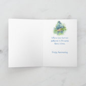 Happy Anniversary Christlich Cuddling Parrot Karte (Innenseite)
