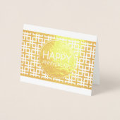 Happy Anniversary CinderStripe Folienkarte (Vorderseite)