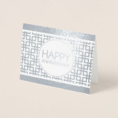 Happy Anniversary CinderStripe Folienkarte (Vorderseite)