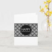 Happy Anniversary (cinderStripe) Karte (Gelbe Blume)