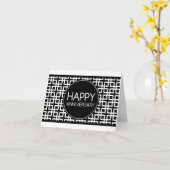 Happy Anniversary (cinderStripe) Karte (Gelbe Blume)
