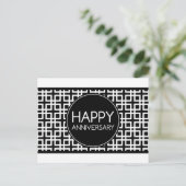 Happy Anniversary (cinderStripe) Postkarte (Stehend Vorderseite)