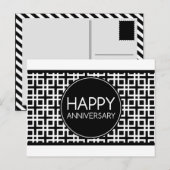 Happy Anniversary (cinderStripe) Postkarte (Vorne/Hinten)