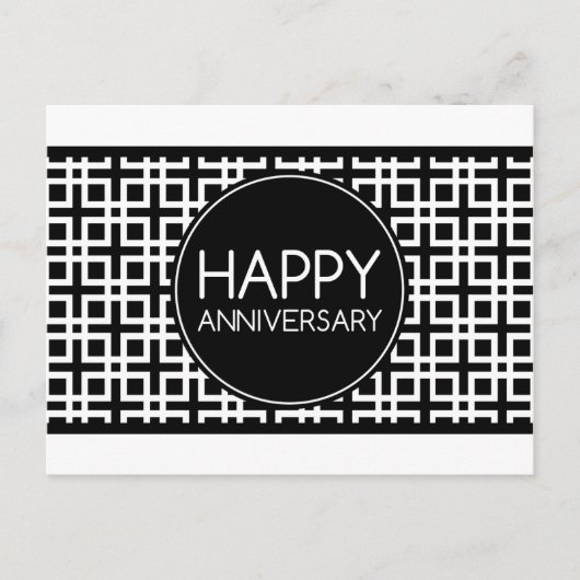 Happy Anniversary (cinderStripe) Postkarte (Vorderseite)