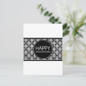 Happy Anniversary (cinderStripe) Postkarte (Stehend Vorderseite)