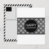 Happy Anniversary (cinderStripe) Postkarte (Vorne/Hinten)