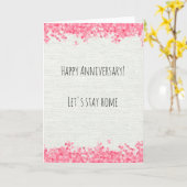 Happy Anniversary Corona Virus Quarantine Karte (Gelbe Blume)