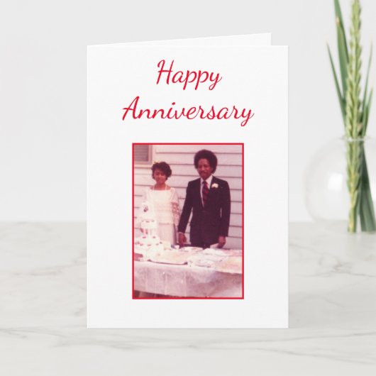 Happy Anniversary Couple Foto Karte (Vorderseite)