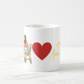 "Happy Anniversary" Couple Foto niedlich Kaffeetasse (Mittel)