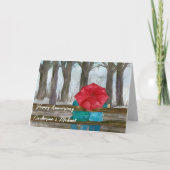 Happy Anniversary Couple Park Bench Personalisiert Karte (Vorderseite)