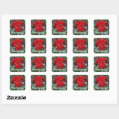 Happy Anniversary Crimson Bouquet Rose #1 Stickers (Blatt)