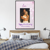 Happy Anniversary Custom Leinwanddruck (Insitu (Schlafzimmer))