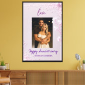 Happy Anniversary Custom Leinwanddruck (Insitu (Wohnzimmer))