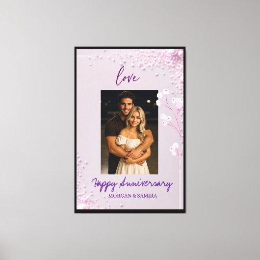 Happy Anniversary Custom Leinwanddruck (Vorderseite)