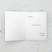 Happy Anniversary - Custom Letter On Red Balloon Karte (Innenseite)