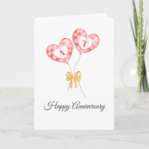 Happy Anniversary - Custom Letter On Red Balloon
