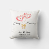 Happy Anniversary - Custom Letter On Red Balloon Kissen (Vorderseite)