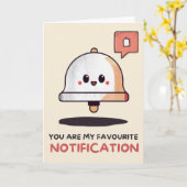 Happy Anniversary Cute Funny Notification Card Karte (Gelbe Blume)
