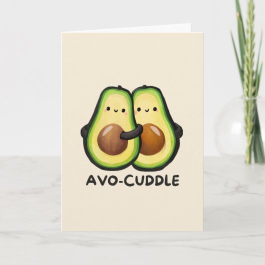 Happy Anniversary Cute Funny Simple Avocado Card Karte (Vorderseite)