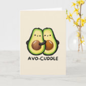 Happy Anniversary Cute Funny Simple Avocado Card Karte (Gelbe Blume)
