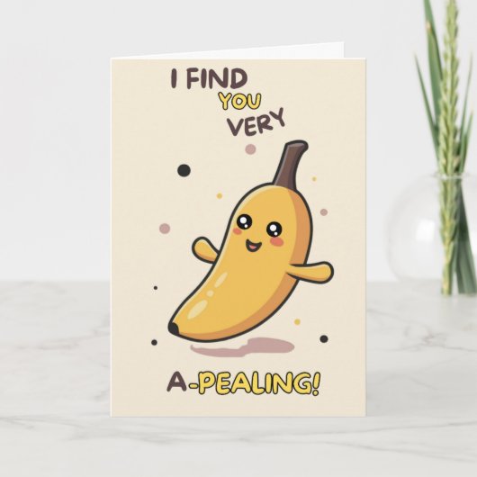 Happy Anniversary Cute Funny Simple Banana Card Karte (Vorderseite)