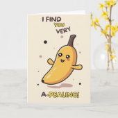 Happy Anniversary Cute Funny Simple Banana Card Karte (Gelbe Blume)