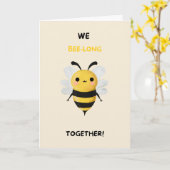 Happy Anniversary Cute Funny Simple Bee Card Karte (Gelbe Blume)