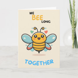Happy Anniversary Cute Funny Simple Bee Card Karte