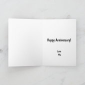 Happy Anniversary Cute Funny Simple Brie Card Karte (Innenseite)