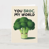 Happy Anniversary Cute Funny Simple Broccoli Card Karte (Vorderseite)
