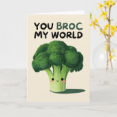 Happy Anniversary Cute Funny Simple Broccoli Card Karte (Gelbe Blume)