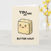 Happy Anniversary Cute Funny Simple Butter Card Karte (Gelbe Blume)