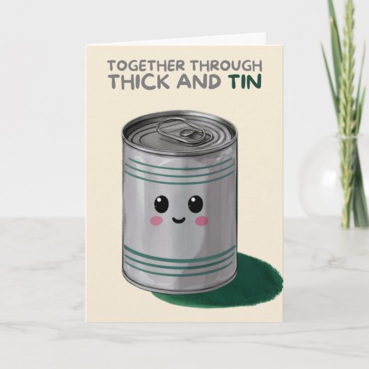 Happy Anniversary Cute Funny Simple Can Card Karte (Vorderseite)