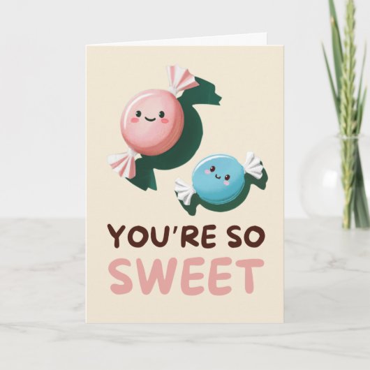 Happy Anniversary Cute Funny Simple Candy Card Karte (Vorderseite)