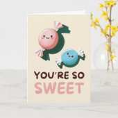 Happy Anniversary Cute Funny Simple Candy Card Karte (Gelbe Blume)