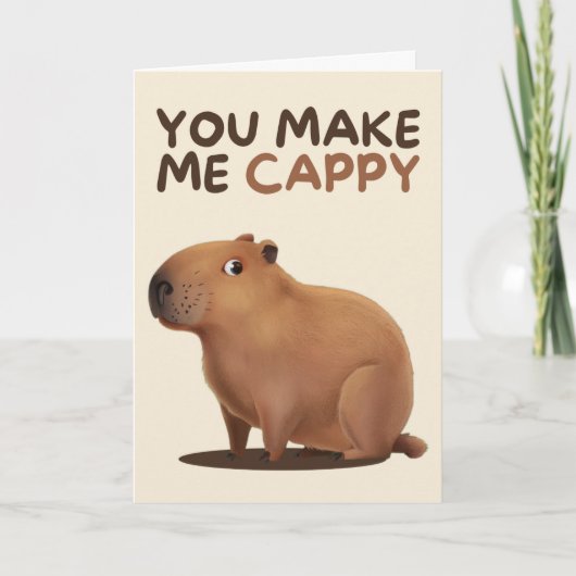 Happy Anniversary Cute Funny Simple Capybara Card Karte (Vorderseite)