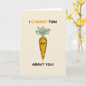 Happy Anniversary Cute Funny Simple Carrot Card Karte (Gelbe Blume)