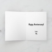 Happy Anniversary Cute Funny Simple Chemistry Card Karte (Innenseite)