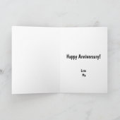 Happy Anniversary Cute Funny Simple Chicken Card Karte (Innenseite)