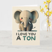 Happy Anniversary Cute Funny Simple Elephant Card Karte (Gelbe Blume)