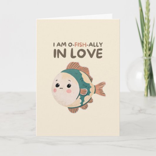 Happy Anniversary Cute Funny Simple Fish Card Karte (Vorderseite)
