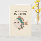Happy Anniversary Cute Funny Simple Fish Card Karte (Gelbe Blume)