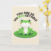 Happy Anniversary Cute Funny Simple Frog Card Karte (Gelbe Blume)