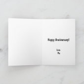 Happy Anniversary Cute Funny Simple Glass Card Karte (Innenseite)