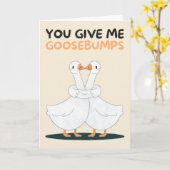 Happy Anniversary Cute Funny Simple Goose Card Karte (Gelbe Blume)