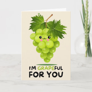 Happy Anniversary Cute Funny Simple Grape Card Karte
